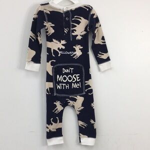 Flap Jack Classics Lazy One Outfit "Don't Moose With Me" Boys 12 M GREAT Used